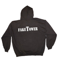 画像をギャラリービューアに読み込む, FAKE TOWER（フェイク・タワー）PULLOVER HOODIE / プルオーバー・フーディ   BLACK
